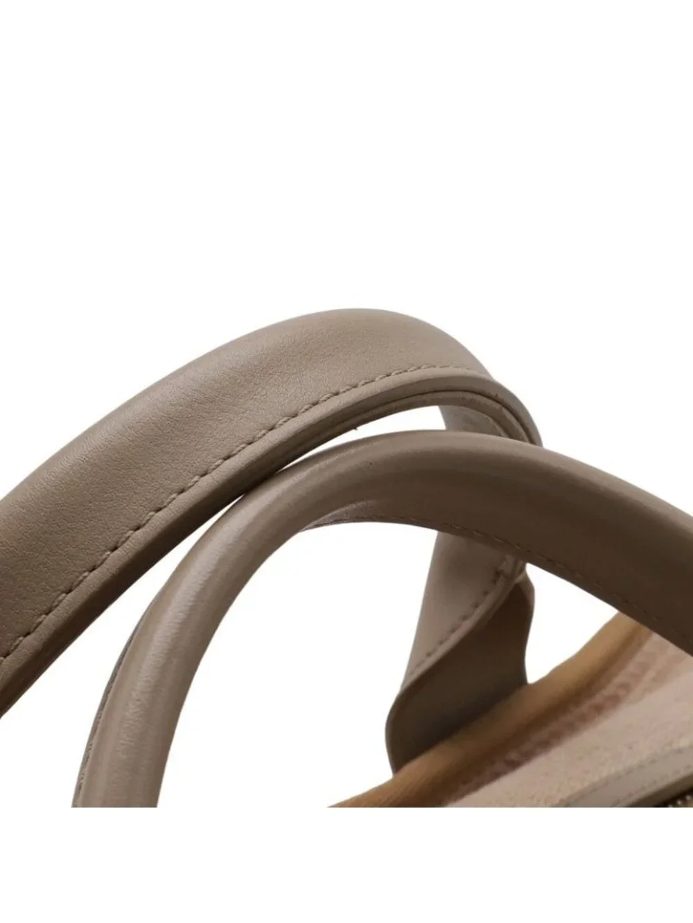 Chanel Deauville Bowling Bag 2-Way Chain Canvas Brown Beige Silver - Picture 5 of 9